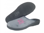 62-CU02D SZARY  z haftem : kapcie-klapki profilaktyczne damskie Inblu Anatomico - galeria - foto#1