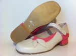 2-k2205b-rz biało różowe eleganckie czółenko dziewczęce damskie przedszkolne szkolne buty Kucki 31-36 - galeria - foto#1