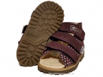 8-1310-51 fioletowe w kropki buty-sandałki-kapcie profilaktyczne przedszk. 31-33  Mrugała - galeria - foto#1