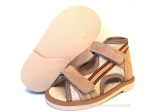 8-BS191/A MAJA beżowo lniane ortopedyczne profilaktyczne kapcie sandałki dziecięce przedszk. 21-33 buty Postęp - galeria - foto#1