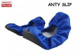 10-102/1APS NIEBIESKIE CIEMNE ANTYPOŚLIZGOWE ortalionowe - spody skóropodobne ochraniacze na buty, wielorazowe ortalionowe obuwie ochronne, ochronni - galeria - foto#1