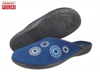 61-29989 ADANEX BIO Anatomic Pu Sole GRANATOWE W HAFTOWANE KWIATY kapcie klapki profilaktyczne damskie DIANA Adanex 36-42 61-29989 ADANEX BIO Anatomic Pu Sole GRANATOWE W HAFTOWANE KWIATY kapcie klapki profilaktyczne damskie DIANA Adanex 36-42