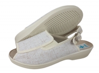 61-8947 lniane sandały BIO natura damskie Adanex 36-42