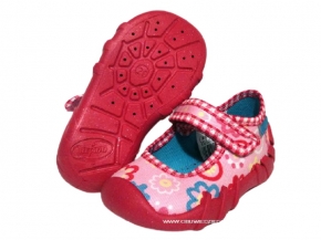 0-109P018 SPEEDY różowe kapcie-buciki-czółenka-obuwie dziecięce poniemowlęce Befado  20-25