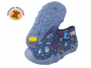 0-110P418 SPEEDY GRANATOWE W AUTKA :: kapcie buciki obuwie dziecięce poniemowlęce Befado  18-26