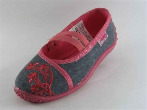 1-345/68 szaro/różowe czółenka-buciki dziewczęce Befado