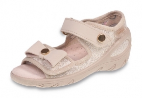 20-433X019 SUNNY złote z brokatem sandałki sandały profilaktyczne kapcie obuwie dziecięce Befado  26-30