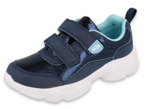 1-516Y109 GRANATOWE buty sportowe Flash na rzepy buciki obuwie dziecięce Befado 25-38