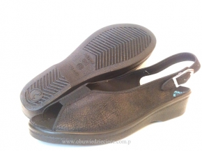 61-14021 czarne sandały BIO damskie Adanex