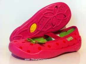 1-193X037 BLANCA różowe gwiazdki balerinki czółenka dziewczęce kapcie buciki obuwie dziecięce buty Befado  25-30