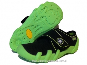 1-273X062 SKATE czarno zielone  kapcie-buciki obuwie dziecięce przedszkolne szkolne  Befado Skate
