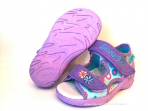 20-065X033 SUNNY nieb-fioletowe sandałki - sandały profilaktyczne  - kapcie obuwie dziecięce Befado  26-30