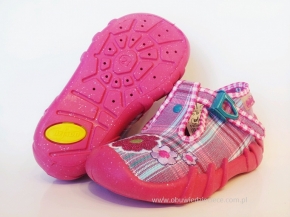 0-110P072 SPEEDY różowe kapcie-buciki-obuwie dziecięce poniemowlęce Befado  18-26