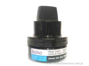 13-G58 BAMA black Shoe Cream z aplikatorem i gąbką 50ml - czarna pasta, krem do obuwia, do skór licowych - BAMA DE