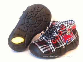 03-130P019 SPEEDY granatowo czerwone kapcie-buciki obuwie wcz.dziecięce buty dla dziecka  Befado  18-24
