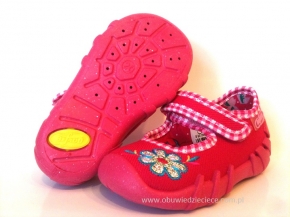 0-109P049 SPEEDY różowe  kapcie-buciki-czółenka-obuwie dziecięce poniemowlęce Befado  20-25