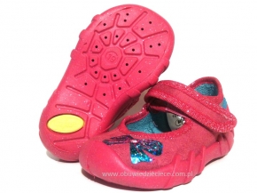 0-109P060 SPEEDY różowe kapcie-buciki-czółenka-obuwie dziecięce poniemowlęce Befado