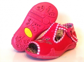 01-213P028 PAPI różowe kapcie-buciki-sandałki obuwie wcz.dziecięce  Befado  20-25