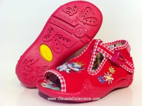 01-213P040 PAPI różowe kapcie-buciki-sandałki obuwie wcz.dziecięce  Befado  20-25