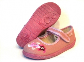 1-330X027 KAY c.różowe balerinki czółenka dziewczęce obuwie dziecięce przedszk. Befado  25-30