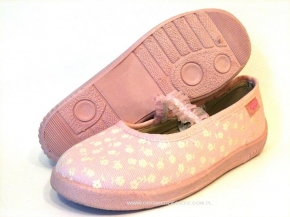 1-341X005 KAY j.różowe balerinki czółenka dziewczęce obuwie dziecięce przedszk. Befado  25-30