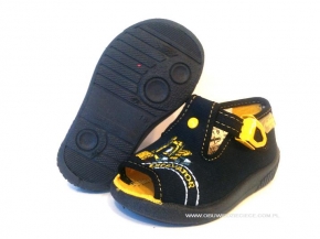 01-631P175 KAY granatowe kapcie buciki obuwie : WKŁADKI SKÓRZANE : buty dla dziecka wcz.dziecięce  Befado