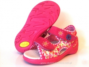 20-065X054 SUNNY różowe sandałki - sandały profilaktyczne  - kapcie obuwie dziecięce Befado  26-30