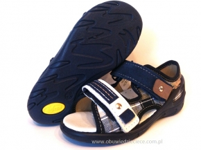 20-065X050 SUNNY w kratkę sandałki - sandały profilaktyczne  - kapcie obuwie dziecięce Befado  26-30