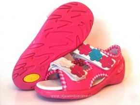20-065X053 SUNNY c.różowe sandałki - sandały profilaktyczne  - kapcie obuwie dziecięce Befado  26-30