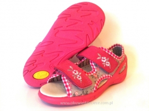 20-065X055 SUNNY różowe sandałki - sandały profilaktyczne  - kapcie obuwie dziecięce Befado  26-30