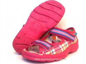 20-969X026 różowe sandałki - kapcie dziecięce Befado