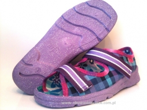 20-969Y040 fioletowe sandałki - kapcie dziecięce Befado Max