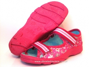 20-969X042 różowe sandałki - kapcie dziecięce Befado Max