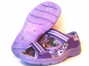 20-969X054 fioletowe sandałki - kapcie dziecięce Befado Max