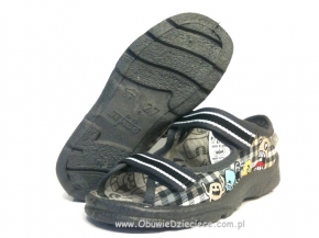 20-969X059 MAX JUNIOR szare sandałki - kapcie, obuwie dziecięce profilaktyczne Befado  25-30