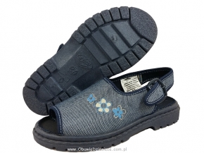 1-0415B019 granatowo niebieskie sandałki-kapcie dziecięce Befado