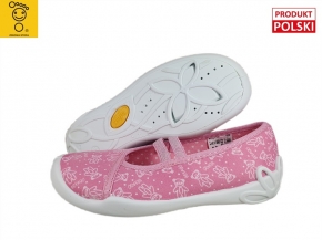 1-116X333 BLANCA RÓŻOWE W MISIE  ::Wkładki SOFT-B :: balerinki czółenka dziewczęce kapcie buciki obuwie dziecięce  Befado  25-30