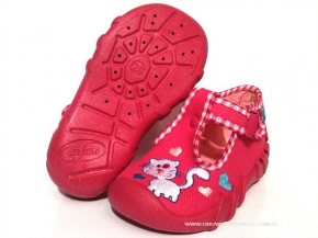 0-110P027 SPEEDY różowe kapcie-buciki-obuwie dziecięce poniemowlęce Befado  18-26