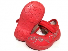 0-802P052 MAXI czerwone kapcie-buciki-obuwie wcz.dziecięce  BEFADO  18-26