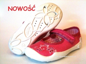 1-114X001 BLANCA BEFADO różowe balerinki czółenka dziewczęce kapcie-buciki obuwie dziecięce Befado  25-30