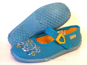 1-11485X092 NELLY c.niebieskie balerinki czółenka-buciki obuwie dziewczęce Befado  25-30