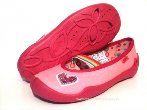 1-193X001 BLANCA różowe  balerinki czółenka obuwie buciki dziewczęce Befado