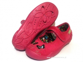 1-114X010 BLANCA BEFADO różowe czółenka dziewczęce kapcie-buciki  Befado