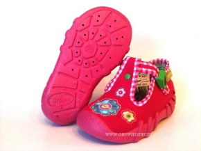0-110P047 SPEEDY różowe kapcie buciki obuwie dziecięce poniemowlęce Befado  20-25