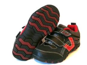 24-U278A czarno/czerwone obuwie sportowe dziecięce Hasby