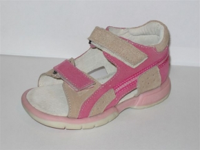 0-05wb13rż Różowo/beżowe sandałki poniemowlęce