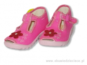 0-L397 c.różowe buciki-kapcie wcz.dziecięce Lemigo Sandra