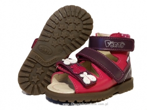 8-1199-55n fioletowo amarantowe buty-sandałki-kapcie profilaktyczne  przedszk. 19-25  Mrugała