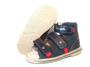 8-1199-7590 granatowe buty-sandałki-kapcie profilaktyczne przedszk. 19-25  Mrugała