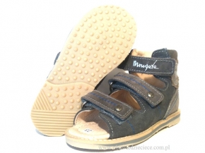 8-1199-9090 szaro brazowe buty-sandałki-kapcie profilaktyczne przedszk. 19-25  Mrugała
